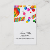 Rainbow Candy Sweet Shop Boutique Custom Business Card (Back)