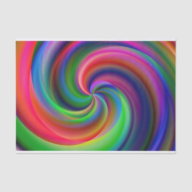 rainbow candy swirl tissue paper (Front)