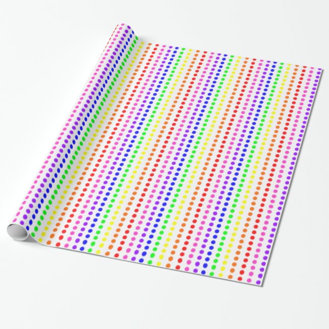 Rainbow Candy Wrapping Paper (Unrolled)