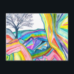 RAINBOW CANYON CUSTOM POSTCARD<br><div class="desc">Rainbow canyon inspired by a visit to the Grand Canyon. Hand painted by me for you. Add or edit your own text if you like to customize it. Be sure to check out my shop for more fun stuff!</div>