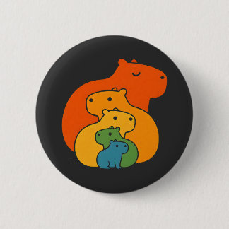 Rainbow capybaras button