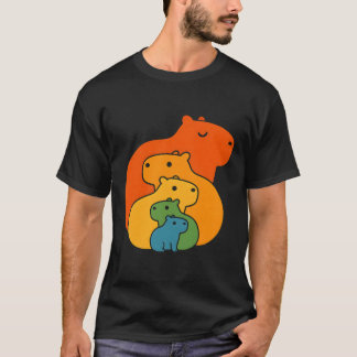 Rainbow capybaras  T-Shirt