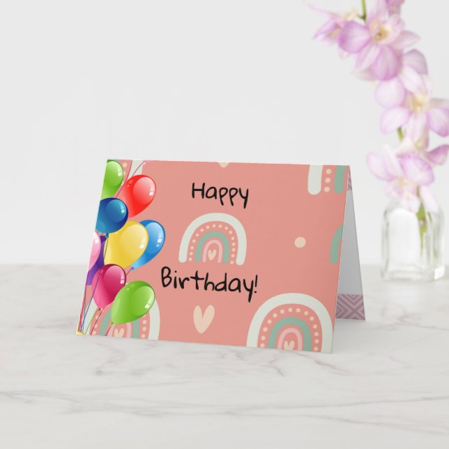 Rainbow  card (Orchid)