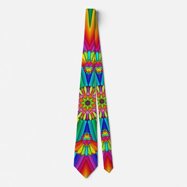 Rainbow Carnival Colorful Creative Tie (Front)