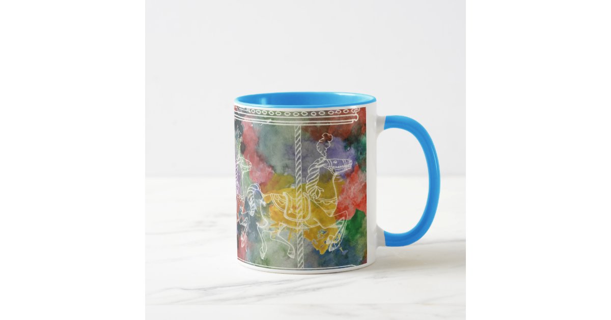 Rainbow Carousel Mug | Zazzle