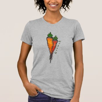 Rainbow Carrots Illustrated Grower Unisex T-shirt by DustyFarmPaper at Zazzle