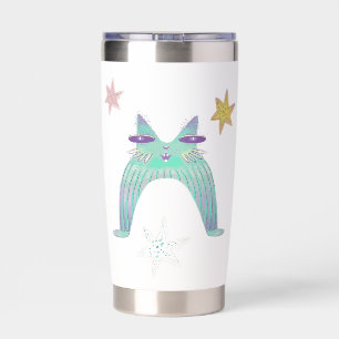 rainbow cat art  insulated tumbler