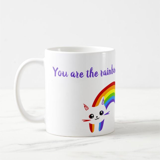 Rainbow cat coffee mug (Left)