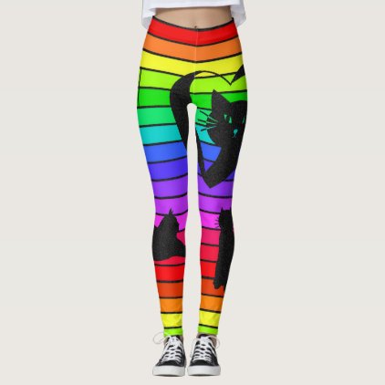 Rainbow Cat Design Leggings