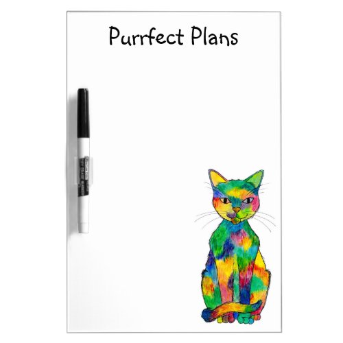 Rainbow Cat Dry Erase Board