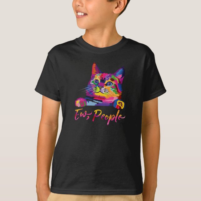 Rainbow Cat Ew People T-Shirt (Front)