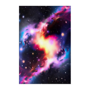 Rainbow Cat Eye Nebula Galaxy Acrylic Wall Art