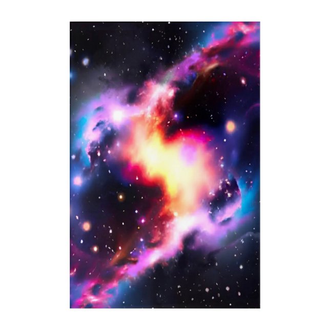 Rainbow Cat Eye Nebula Galaxy Acrylic Wall Art (Front)