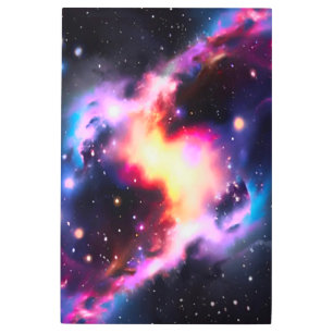 Rainbow Cat Eye Nebula Galaxy Metal Wall Art