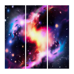 Rainbow Cat Eye Nebula Galaxy Triptych