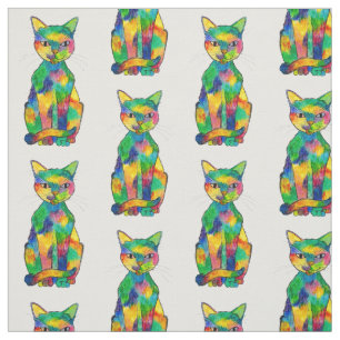 Rainbow Cat Fabric