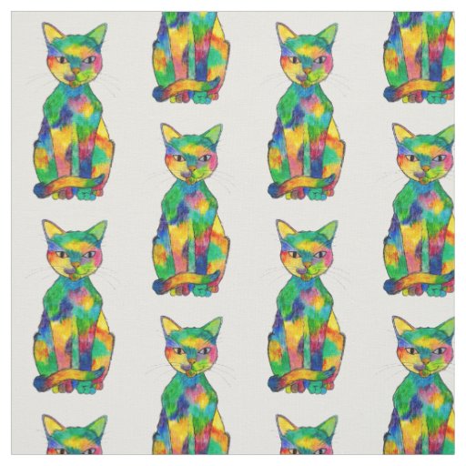 Rainbow Cat Fabric