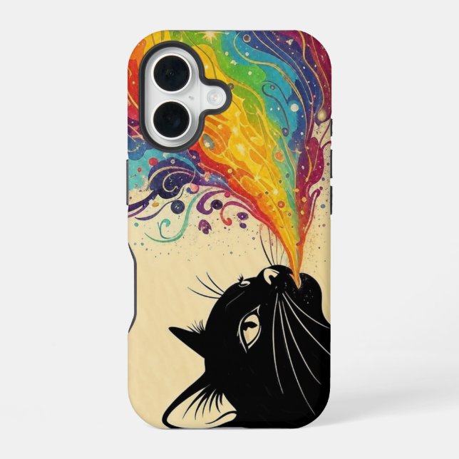 Rainbow cat iphone case (Back)