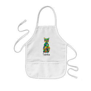 Rainbow Cat Name Apron (Child)