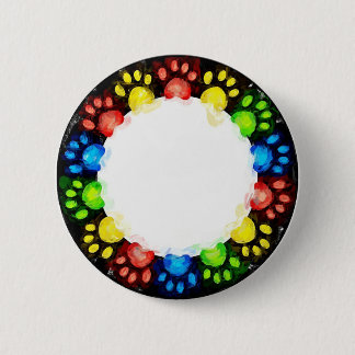 Rainbow Cat Paws Pinback Button