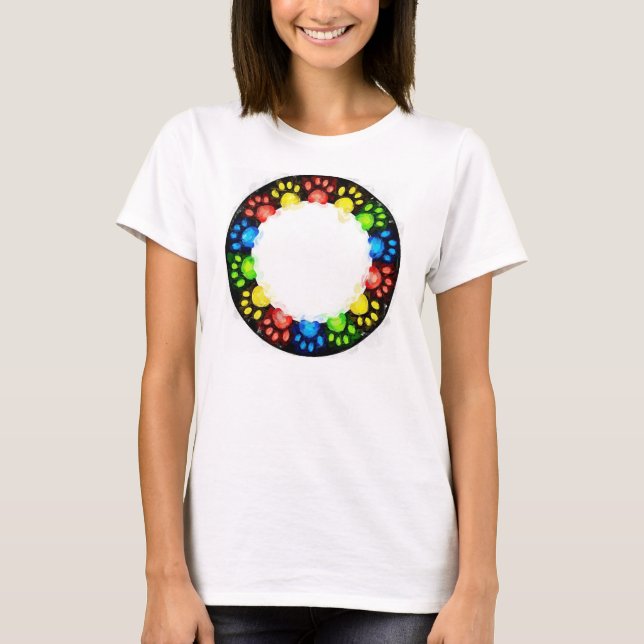 Rainbow Cat paws T-Shirt (Front)