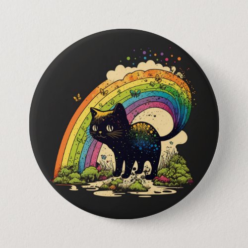Rainbow cat pin lgbtq cute