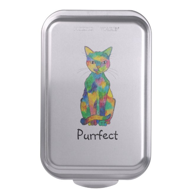 Rainbow Cat Purrfect Cake Pan (Front Vertical)