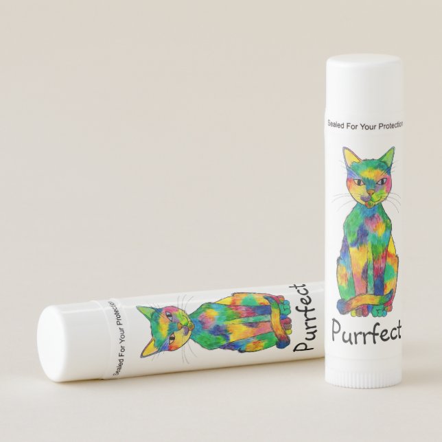 Rainbow Cat Purrfect Lip Balm (Front)