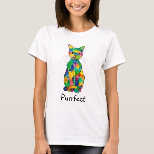 Rainbow Cat Purrfect T_Shirt