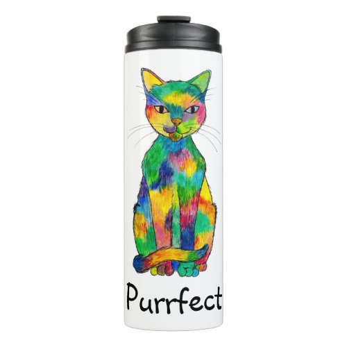 Rainbow Cat Purrfect Thermal Tumbler