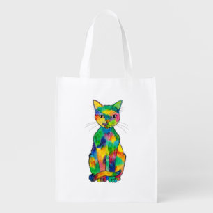 Rainbow Cat Reusable Bag