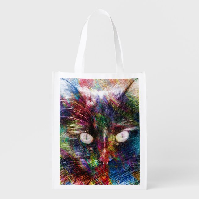Rainbow Cat shopping bag. Grocery Bag (Front)