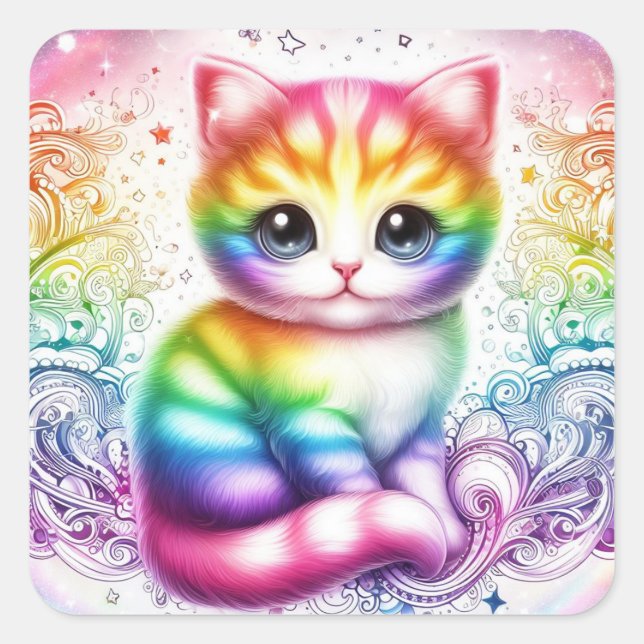 Rainbow cat stickers (Front)