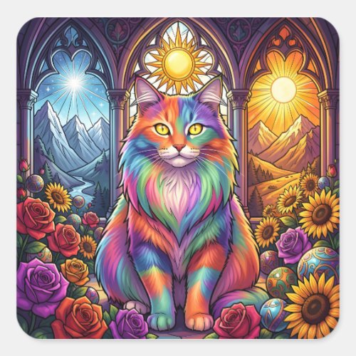 rainbow cat stickers