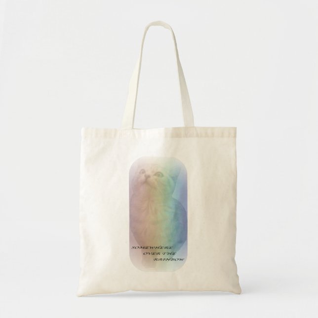 rainbow cat tote bag (Front)