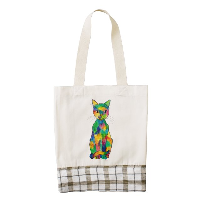 Rainbow Cat Tote Bag (Front)