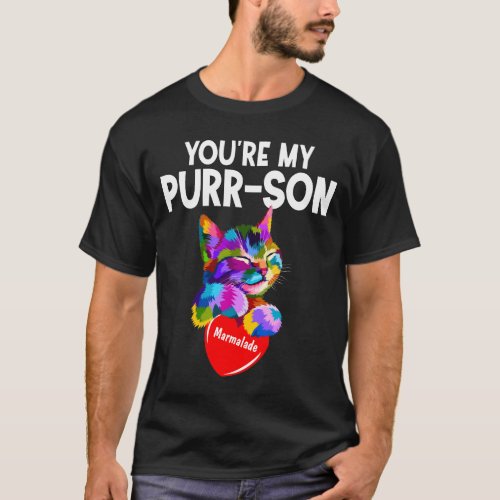 Rainbow Cat Youre My Person with Heart T_Shirt