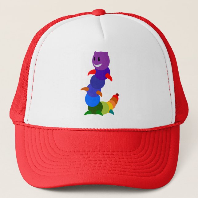 RAINBOW CATERPILLAR TRUCKER HAT (Front)