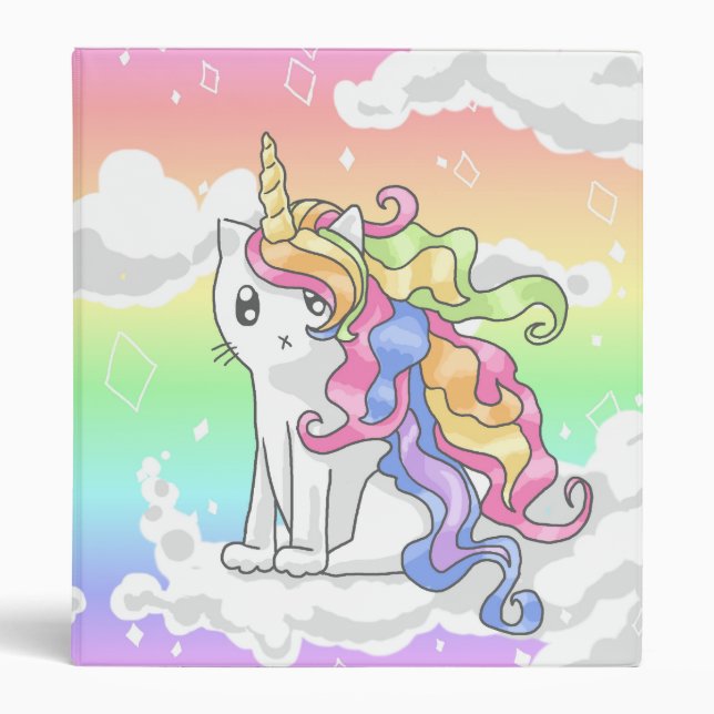 Rainbow Caticorn Binder (Front)