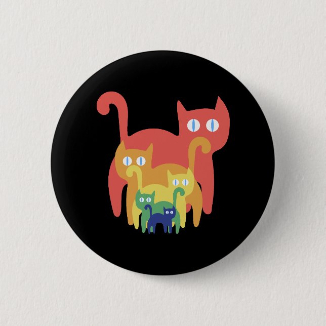 Rainbow Cats Button (Front)