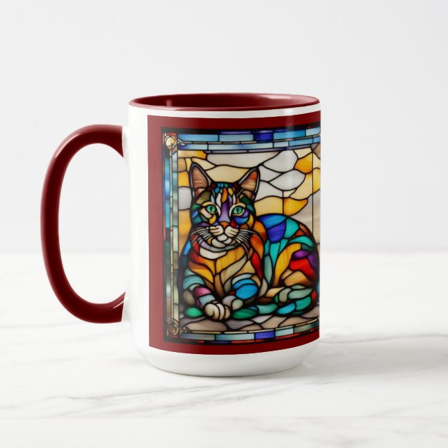 Rainbow Cats Decorative Mug (Left)