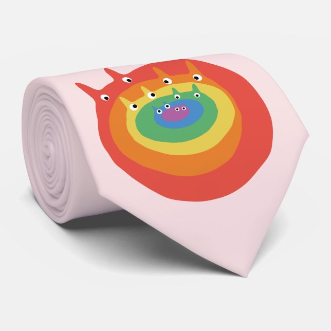 Rainbow Cats Neck Tie (Rolled)