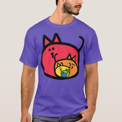 Rainbow Cats Nest T_Shirt