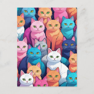Rainbow Cats, Postcrossing Postcard
