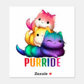 Rainbow Cats Purride Contour Cut  Sticker (Sheet)
