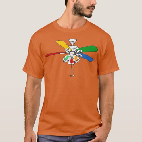 Rainbow Ceiling Fan T_Shirt