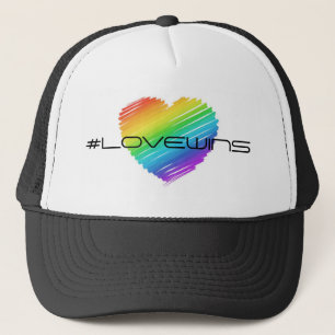 Rainbow Celebrate Love Wins Equality Love Trucker Hat