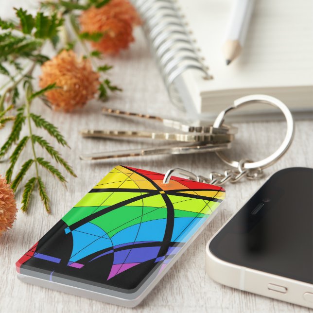 Rainbow Celebrations 2 Keychain (Front Right)