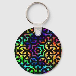 Rainbow Celtic Knot Keychain
