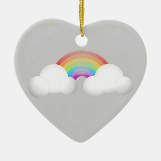 Rainbow Ceramic Ornament (Front)